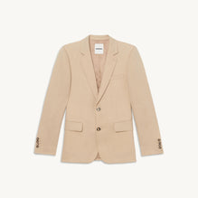 Men Linen Suit Jacket - Beige