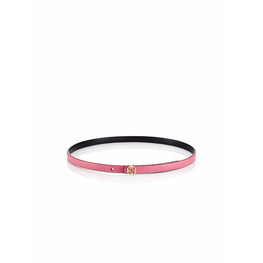 Women Bicolor Shou Skinny Belt - Pink