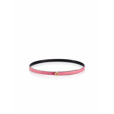 Women Bicolor Shou Skinny Belt - Pink