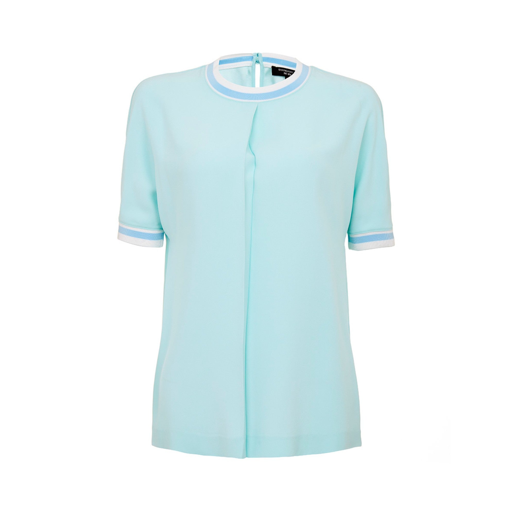 Women Cady Short Sleeve Blouse - Aqua