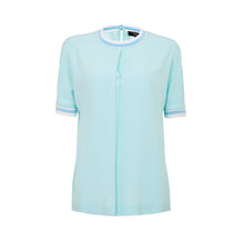 Women Cady Short Sleeve Blouse - Aqua