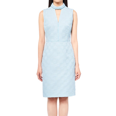 Women Shou Jacquard Dress - Aqua