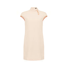 Women Cap Sleeves Short Dress - Nude