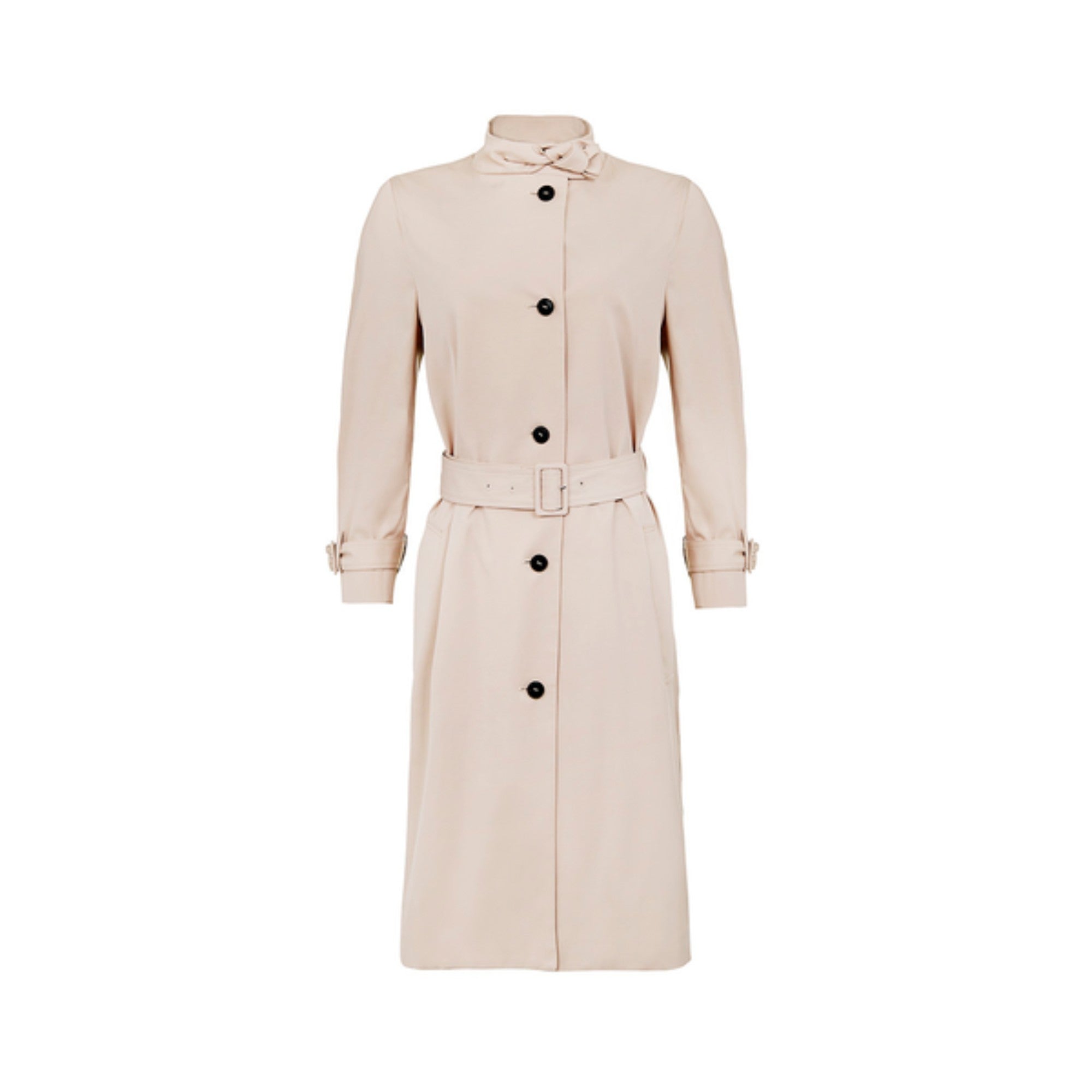 Women Cotton Trench Coat - Beige