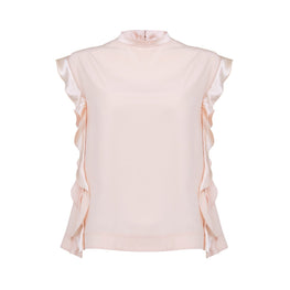 Women Satin Top - Nude