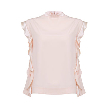 Women Satin Top - Nude