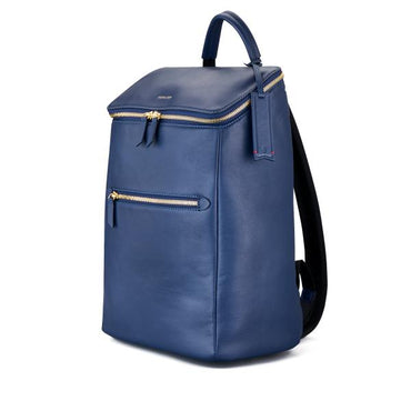 Musketeer Dryna 14" Laptop Work Travel Backpack (USA Nappa Leather) - Blue