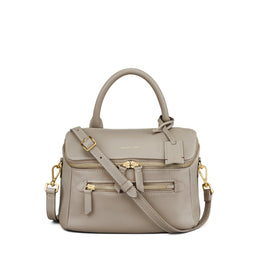 Musketeer Dryna Small Crossbody Sling Handbag (USA Nappa Leather) - Taupe Grey