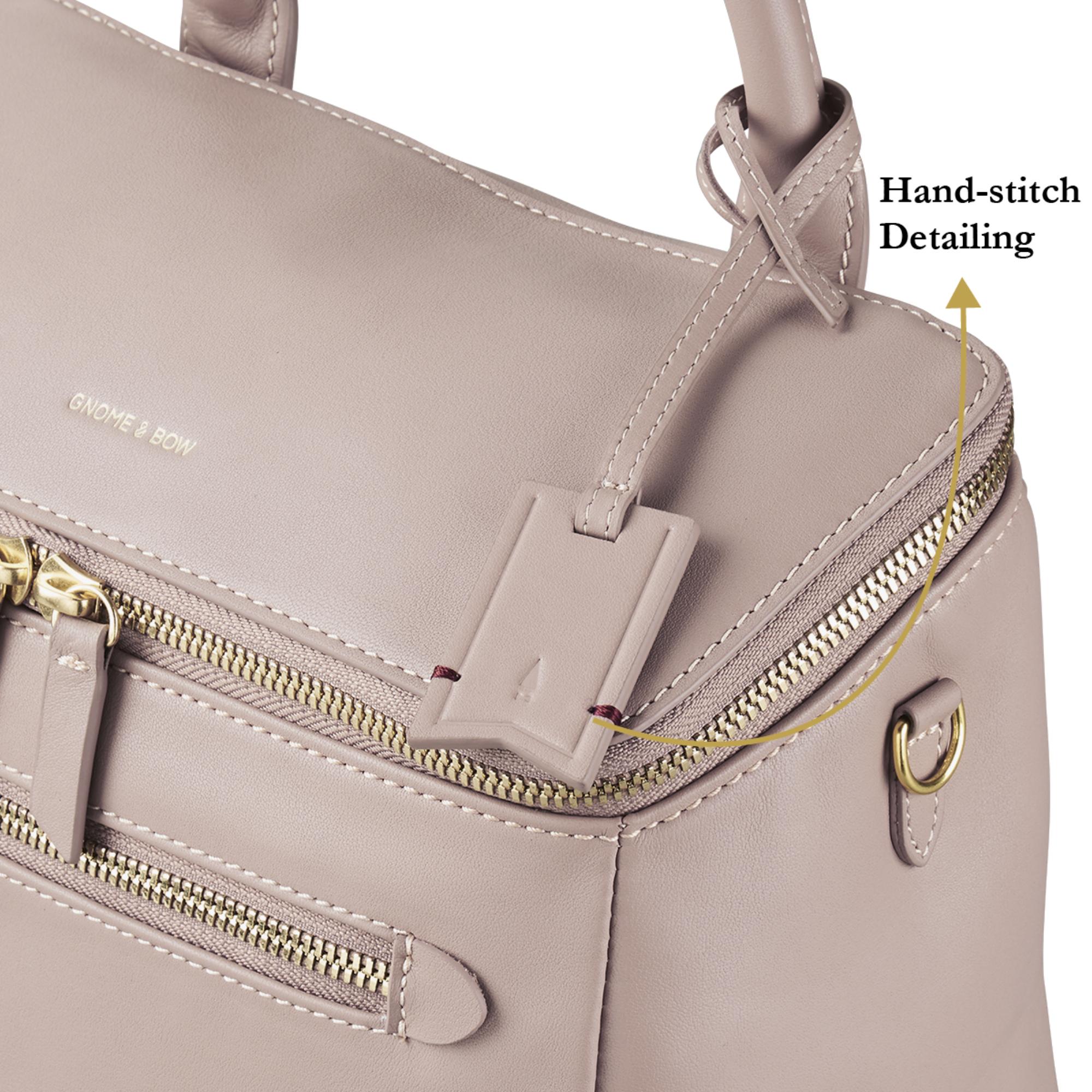 Musketeer Dryna Small Crossbody Sling Handbag (USA Nappa Leather) - Taupe Grey