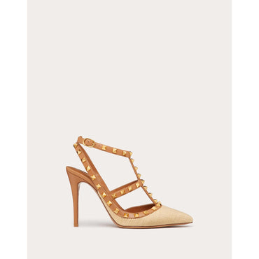 Women Rockstud Pump - Naturale/Pecan