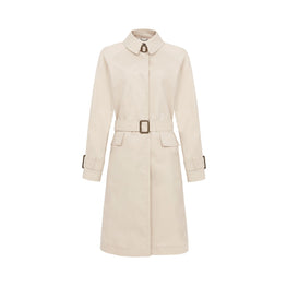 Women Oversized Trench W/ Slit - Beige