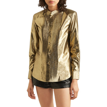 Women Saint Laurent Shirts - Gold