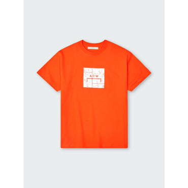 Men Foil Grid Ss T-Shirt - Volt Red