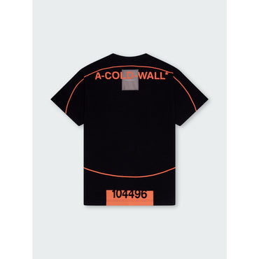 Men Field Distortion T-Shirt - Black