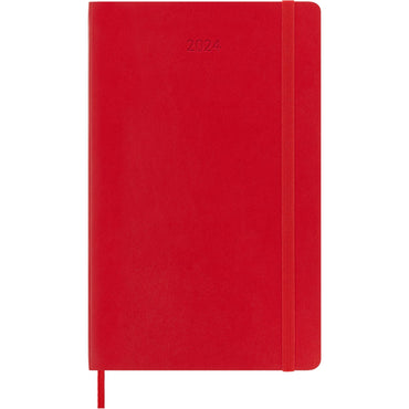 12M Large Soft Cover Daily Planner - Scarlet Red