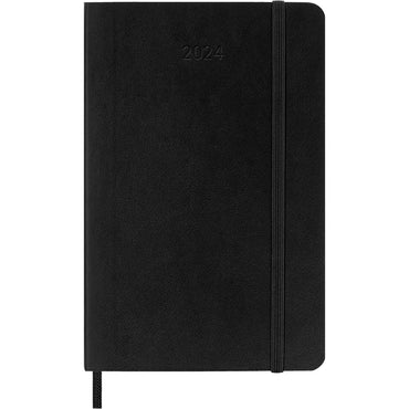 12M Pocket Soft Cover Monthly Planner - Black