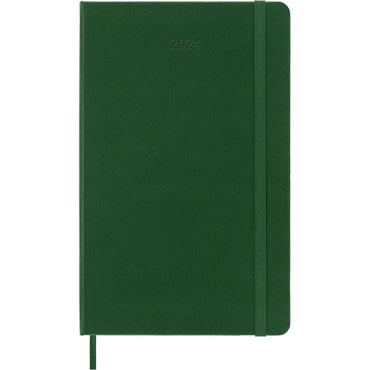 12M Large Hard Cover Weekly Notebook Planner - Myrtle Green