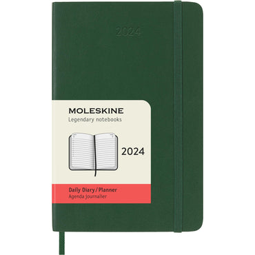 12M Pocket Soft Cover Daily Planner - Myrtle Green