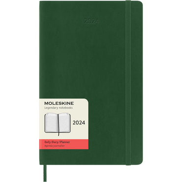 12M Large Soft Cover Daily Planner - Myrtle Green