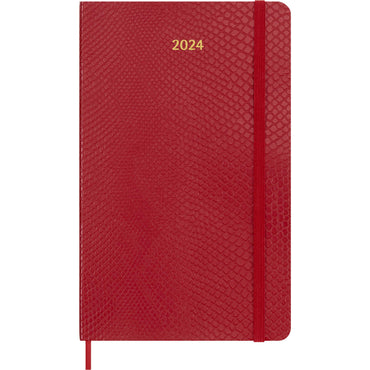 12M Large Precious and Ethical Boa Box Weekly Notebook Planner - Red
